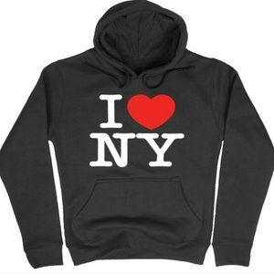 I LOVE NEW YORK Black Hoodie size Large